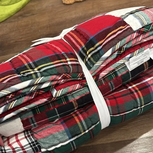 NWT Pottery Barn King/Cal King Stewart Plaid Quilt - Picture 6 of 10